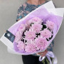 Букет из розовых одноголовых хризантем фото 2